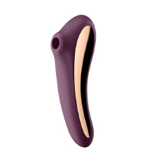 Вакуумный стимулятор с вибрацией Satisfyer Dual Kiss Wine Red