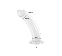 Фалоімітатор на присосці Jiuxi, L, Прозорий