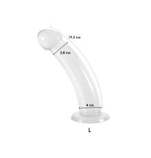 Фаллоимитатор на присоске Jiuxi, L, Прозрачный