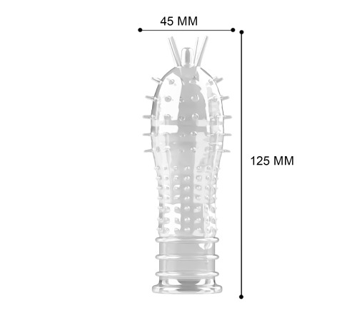 Гелева насадка на пеніс, добре тягнеться, розмір універсальний
