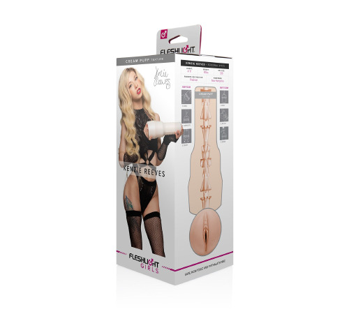 Мастурбатор Fleshlight Girls: Kenzie Reeves - Cream Puff, зі зліпка вагіни, дуже ніжний