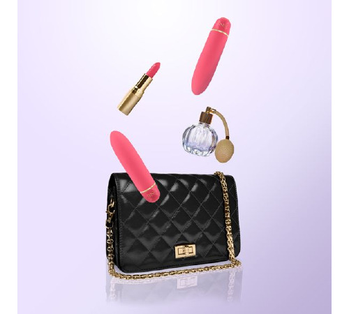 Вибропуля RIANNE S - Classique Vibe мини-вибратор на 7 режимов, чехол-косметичка Coral