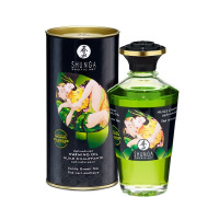 Органічна розігрівальна олія Shunga Aphrodisiac Warming Oil – Exotic green tea (100 мл) без цукру