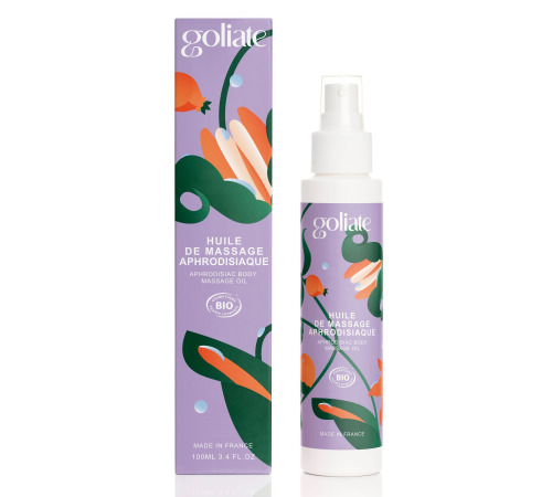 Масажна олія Goliate Huile De Massage Aphrodisiaque 100 мл, органічна, зігрівальний ефект