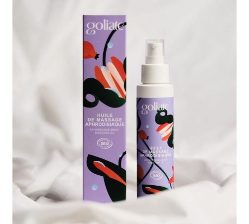 Масажна олія Goliate Huile De Massage Aphrodisiaque 100 мл, органічна, зігрівальний ефект