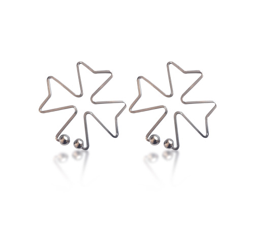 Зажим цветок с защипом, Серебро