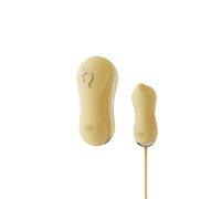 Набір 2в1 Zalo — UNICORN Yellow, віброяйце + вакуумний стимулятор