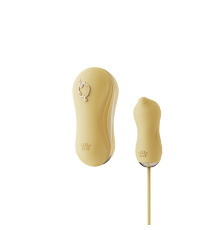 Набор 2в1 Zalo — UNICORN Yellow, виброяйцо + вакуумный стимулятор