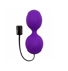 Вагинальные шарики с вибрацией Adrien Lastic Kegel Vibe Purple, диаметр 3,7см
