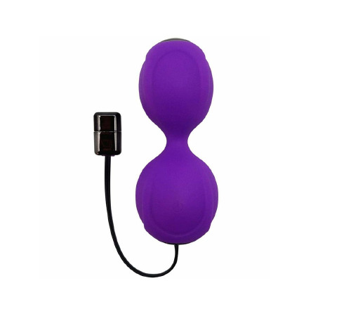 Вагинальные шарики с вибрацией Adrien Lastic Kegel Vibe Purple, диаметр 3,7см