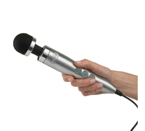 Вибромассажер DOXY Number 3 Silver, очень мощный, питание 220В, металлический корпус