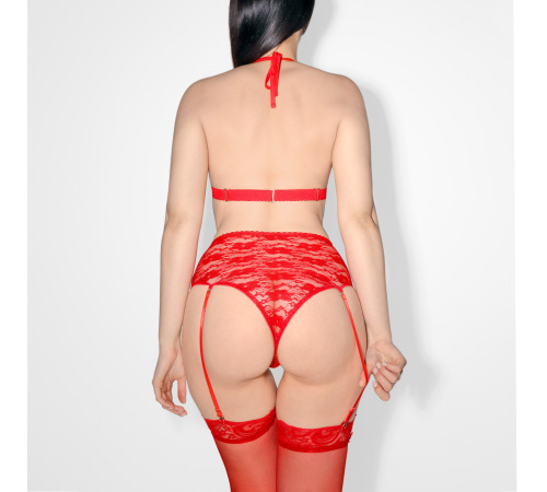 Мереживна білизна Гайра, ліф та трусики, розмір XS-M, колір Червоний