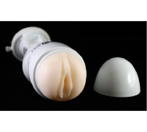 Вагіна в колбі з присоскою та вібрацією Chisa MX Dual Stimulation