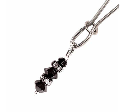 Зажимы для сосков с черными кристалами