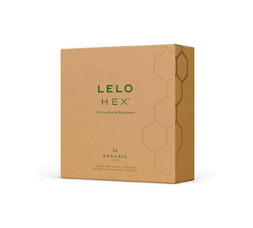Презервативы LELO HEX Condoms Organic 36 Pack, тонкие и суперпрочные