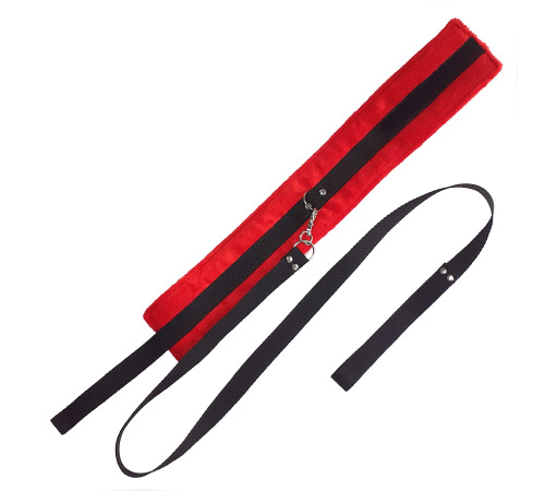 Ошейник с поводком NeDlyaSkuki Soft Toch Light красный