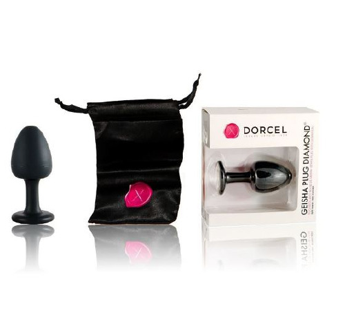 Анальна пробка Dorcel Geisha Plug Diamond L з кулькою всередині, створює вібрації, макс. діаметр 4