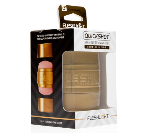 Мастурбатор Fleshlight Quickshot STU, компактный, отлично для пар и минета