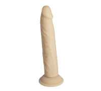 Фаллоимитатор Naked Addiction — 9″ Silicone Dual Density Bendable Dildo Vanilla, вибропуля в подарок