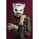 Маска кішечки Feral Feelings - Catwoman Mask, натуральна шкіра, біла