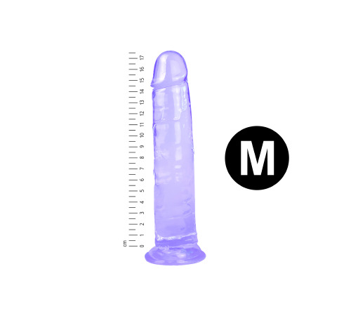 Гелевый реалистичный фаллоимитато Denis размер M, Длина 17,5 см, Диаметр 3,4 см, Сиреневый