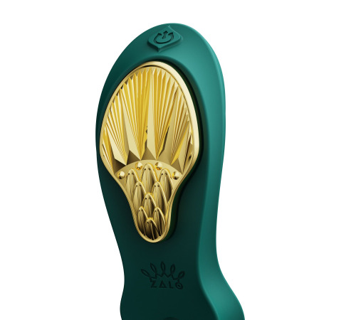 Смарт-вібратор у трусики Zalo - AYA Turquoise Green, насадка та пульт ДК