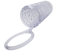 Насадка на член Dorcel Mr Reverse XL с кольцом для мошонки, стимулирующий рельеф