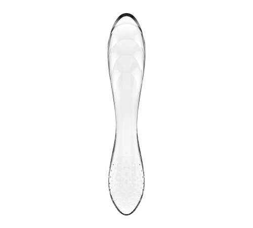 Двусторонний стеклянный дилдо Satisfyer Dazzling Crystal 1 Transparent, очень прочный, без стоппера