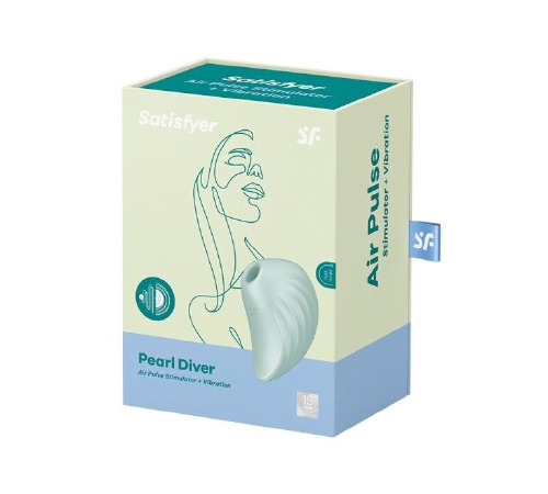 Вакуумный клиторальный стимулятор с вибрацией Satisfyer Pearl Diver Mint