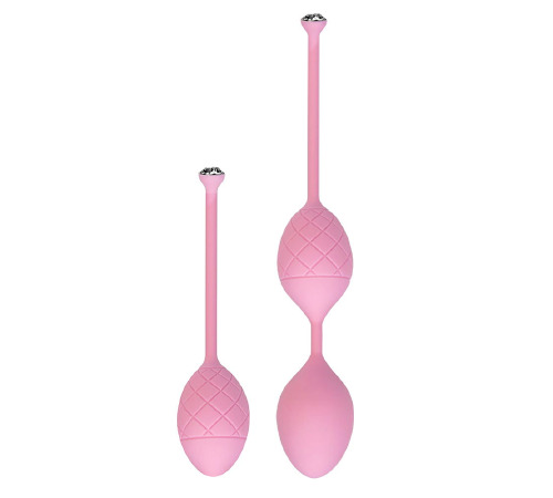 Розкішні вагінальні кульки PILLOW TALK - Frisky Pink з кристалом, діаметр 3,2 см, вага 49-75г