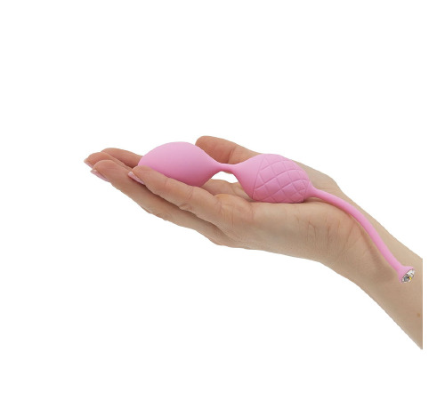 Розкішні вагінальні кульки PILLOW TALK - Frisky Pink з кристалом, діаметр 3,2 см, вага 49-75г