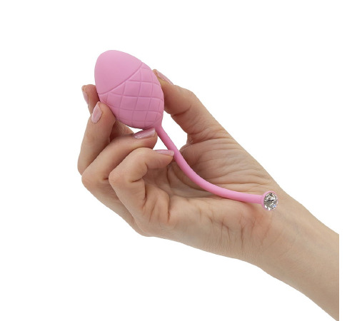 Розкішні вагінальні кульки PILLOW TALK - Frisky Pink з кристалом, діаметр 3,2 см, вага 49-75г