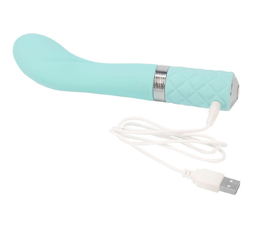 Роскошный вибратор Pillow Talk - Sassy Teal с кристаллом Сваровски для точки G, подарочная упаковка