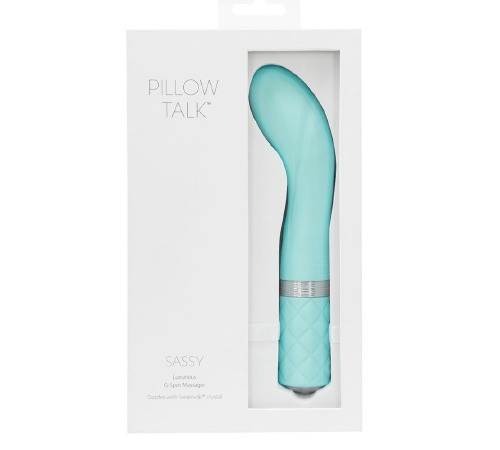 Роскошный вибратор Pillow Talk - Sassy Teal с кристаллом Сваровски для точки G, подарочная упаковка