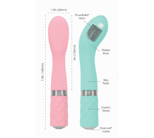 Розкішний вібратор Pillow Talk - Sassy Pink з кристалом Сваровські для точки G, подарункова упаковка