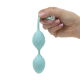 Роскошные вагинальные шарики PILLOW TALK - Frisky Teal с кристаллом, диаметр 3,2см, вес 49-75г