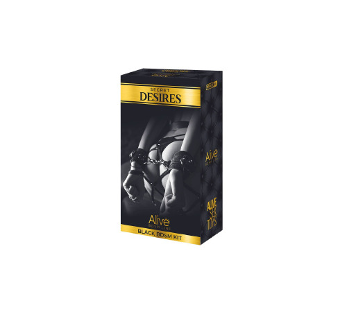 Набор БДСМ аксессуаров Alive Secret Desires Black BDSM Kit (8 pcs)