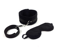 Набор Ошейник - поводок - маска NeDlyaSkuki Soft Toch Hard черный