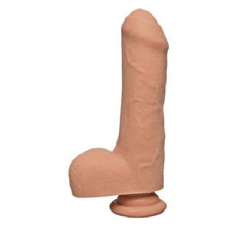 Фалоімітатор Doc Johnson The D - Uncut D - 7 Inch With Balls ULTRASKYN, діаметр 4,5 см, необрізаний