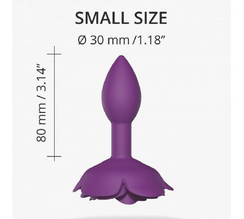 Силіконова анальна пробка Love To Love OPEN ROSES S SIZE - PURPLE RAIN