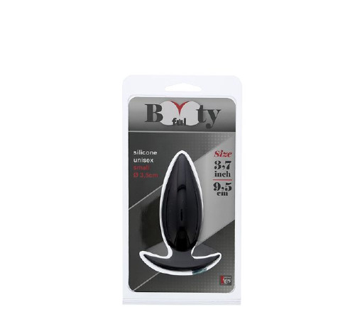 Анальна пробка BOOTYFUL SMALL 3.7INCH, BLACK