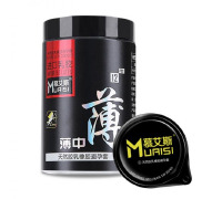 Набір презервативів з підвищеною кількістю мастила 0.02 мм Black, 12 шт