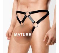 Мужские трусы из натуральной кожи, размер L-2XL, Черный