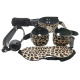 Набір MAI BDSM STARTER KIT Nº 75 Leopard: батіг, кляп, наручники, маска, нашийник, мотузка, затискач