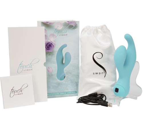 Вібратор-кролик з сенсорним управлінням Touch by SWAN - Solo Teal, глибока вібрація, для точки G
