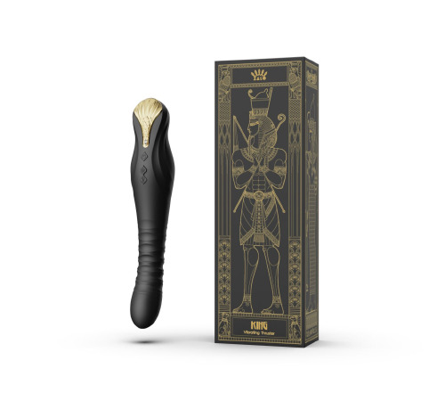 Смартвібратор-пульсатор Zalo — King Obsidian Black, кристал Swarovski