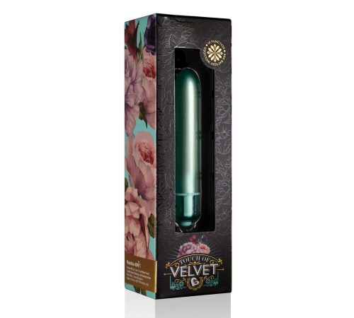 Вибропуля Rocks Off RO-90mm Touch of Velvet Aqua Lily матовая, 10 режимов работы, на батарейке