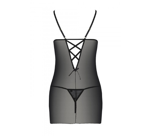 Сорочка з вирізами на грудях + стрінги LOVELIA CHEMISE black L/XL - Passion