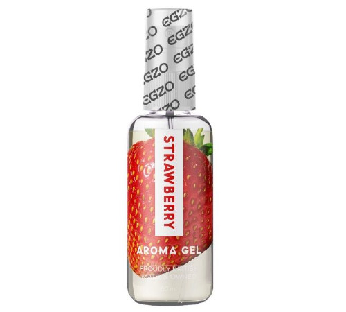 Съедобный гель-лубрикант EGZO AROMA GEL - Strawberry, 50 мл