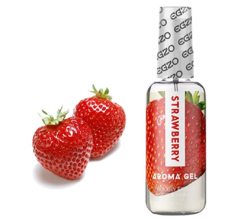 Съедобный гель-лубрикант EGZO AROMA GEL - Strawberry, 50 мл